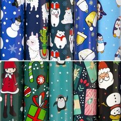 Бумага упаковочная подарочная новогодняя