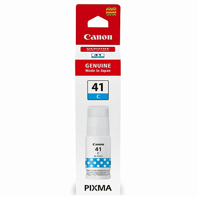 Чернила CANON (GI-41C) для G1400/G2400/G3400, голубые, 7700 стр., ОРИГИНАЛЬНЫЕ, 4543C001, 364539