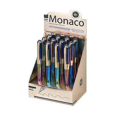 Ручка шариковая BRUNO VISCONTI "MONACO PEARL", СИНЯЯ, темно-синий корпус, линия 0,4 мм, 20-0125/84, 144565