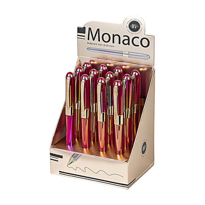 Ручка шариковая BRUNO VISCONTI "MONACO PEARL", СИНЯЯ, пурпурный корпус, линия 0,4 мм, 20-0125/83, 144564