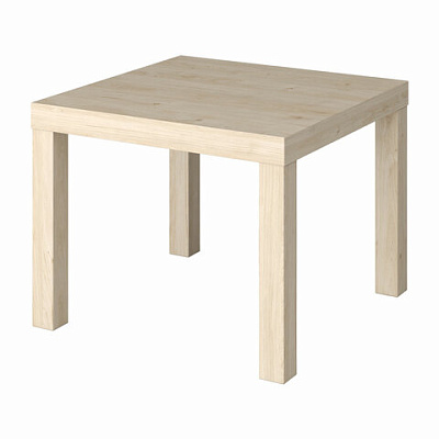Стол журнальный "Лайк" аналог IKEA (550х550х440 мм), дуб светлый, 641922