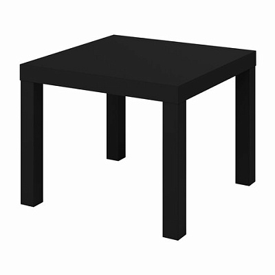 Стол журнальный "Лайк" аналог IKEA (550х550х440 мм), черный, 641921