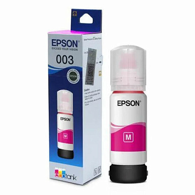 Чернила EPSON 003 (C13T00V398) для СНПЧ EPSON L3210/L3216/L3218, пурпурные, ОРИГИНАЛЬНЫЕ, 364288