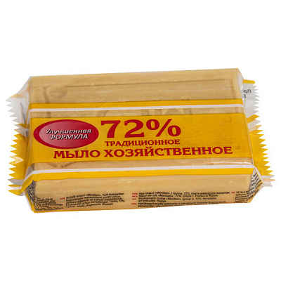 Мыло хозяйственное 72%, 150 г (Меридиан) "Традиционное", в упаковке, 604044
