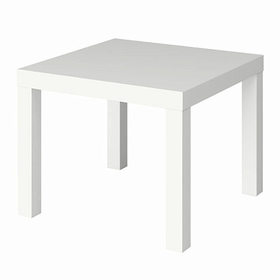 Стол журнальный "Лайк" аналог IKEA (550х550х440 мм), белый, 641920