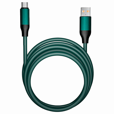 Кабель BOLD USB – Type-C, 1 м, 3 А, SMARTBUY, для быстрой зарядки и передачи данных, толстый, мятный, 18119, 3112BOLD-MINT, 514176