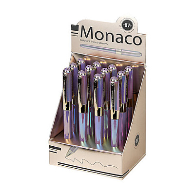 Ручка шариковая BRUNO VISCONTI "MONACO PEARL", СИНЯЯ, лавандовый корпус, линия 0,4 мм, 20-0125/82, 144563