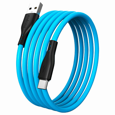 Кабель S21 USB – Type-C, 1 м, 3 А, SMARTBUY, для зарядки и передачи данных, синий, 93393, iK-3112-S21bb, 514169