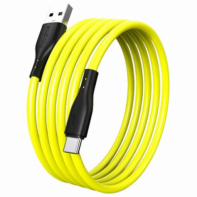 Кабель S21 USB – Type-C, 1 м, 3 А, SMARTBUY, для зарядки и передачи данных, желтый, 93409, iK-3112-S21by, 514170