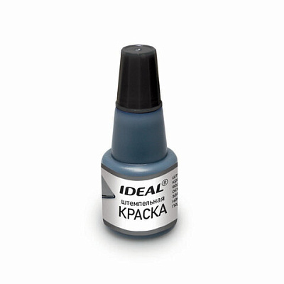 Краска штемпельная TRODAT IDEAL 7711, черная, 24 мл, на водной основе, 153078, 238383
