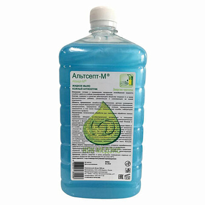 Мыло жидкое дезинфицирующее 1 л, АЛЬТСЕПТ М, крышка, 606486