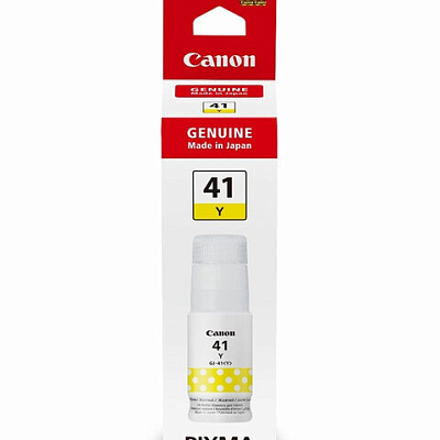 Чернила CANON (GI-41Y) для G1400/G2400/G3400, желтые, 7700 стр., ОРИГИНАЛЬНЫЕ, 4545C001, 364538