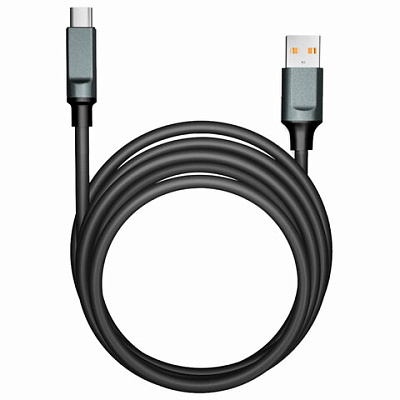 Кабель BOLD USB – Type-C 1 м, 3 А, SMARTBUY, для быстрой зарядки и передачи данных, толстый, черный, 18102, 3112BOLD-BLACK, 514174